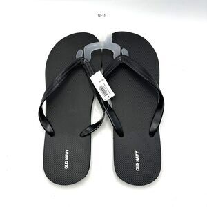 Old Navy Classic Flip Flops Mens 12-13 Black Sandals New with Tag